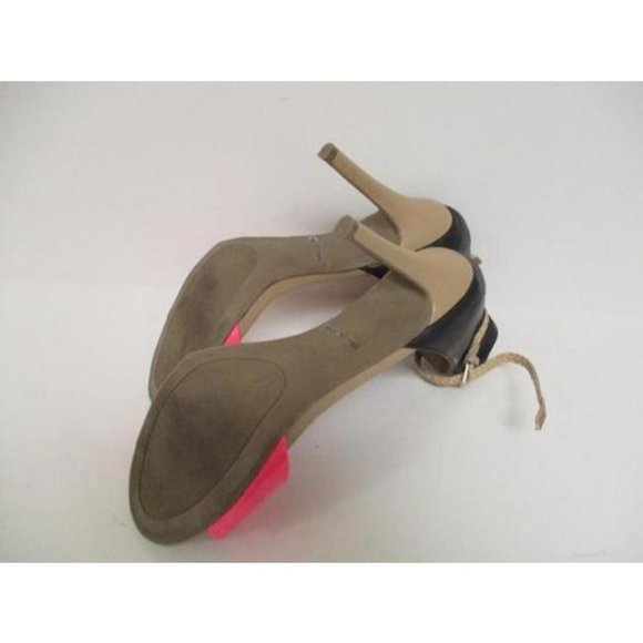 *JustFab Black and Hot Pink Patent Sandals - Picture 6 of 7